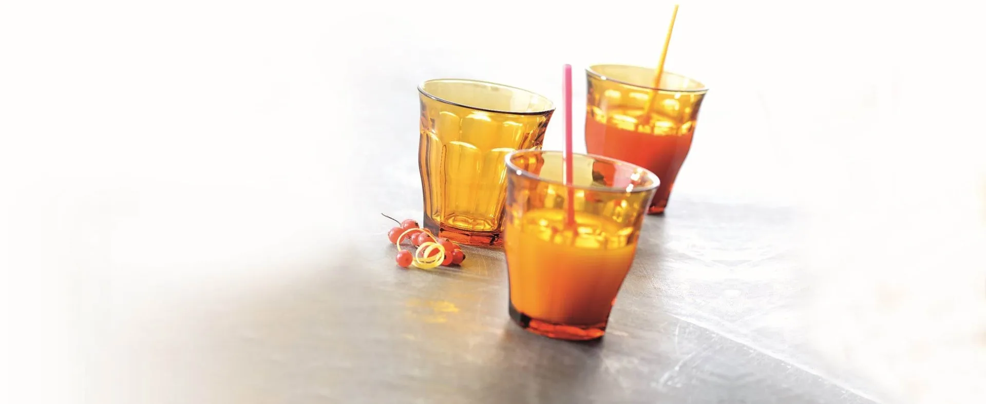Picardie drikkeglas, Amber, 6-pak, 25 cl Duralex