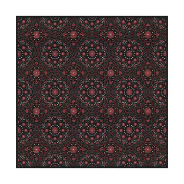 Bettys jul borddug 145x145 cm - Rød-sort - Ekelund Linneväveri