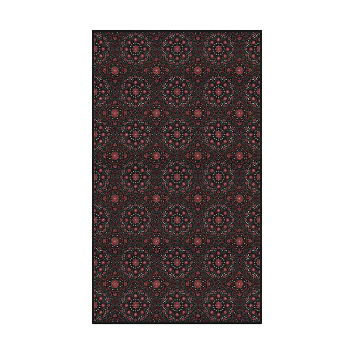 Bettys jul borddug 145x250 cm - Rød-sort - Ekelund Linneväveri