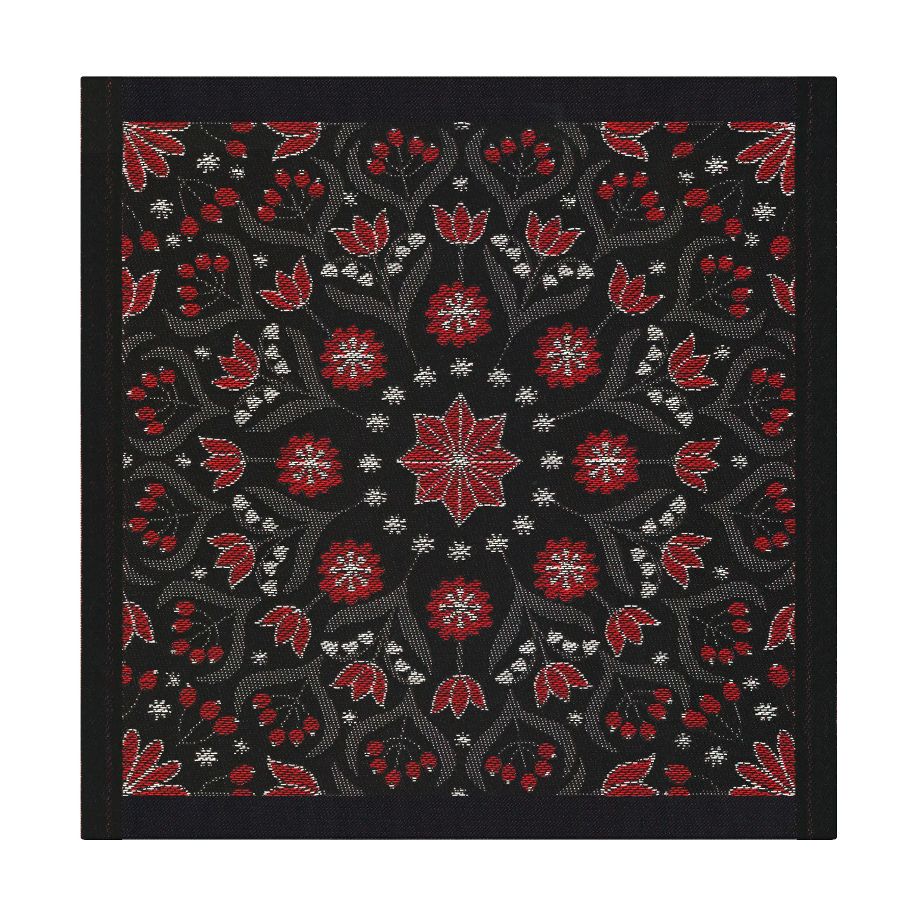 Bettys jul serviet 35x35 cm, Rød-sort Ekelund Linneväveri