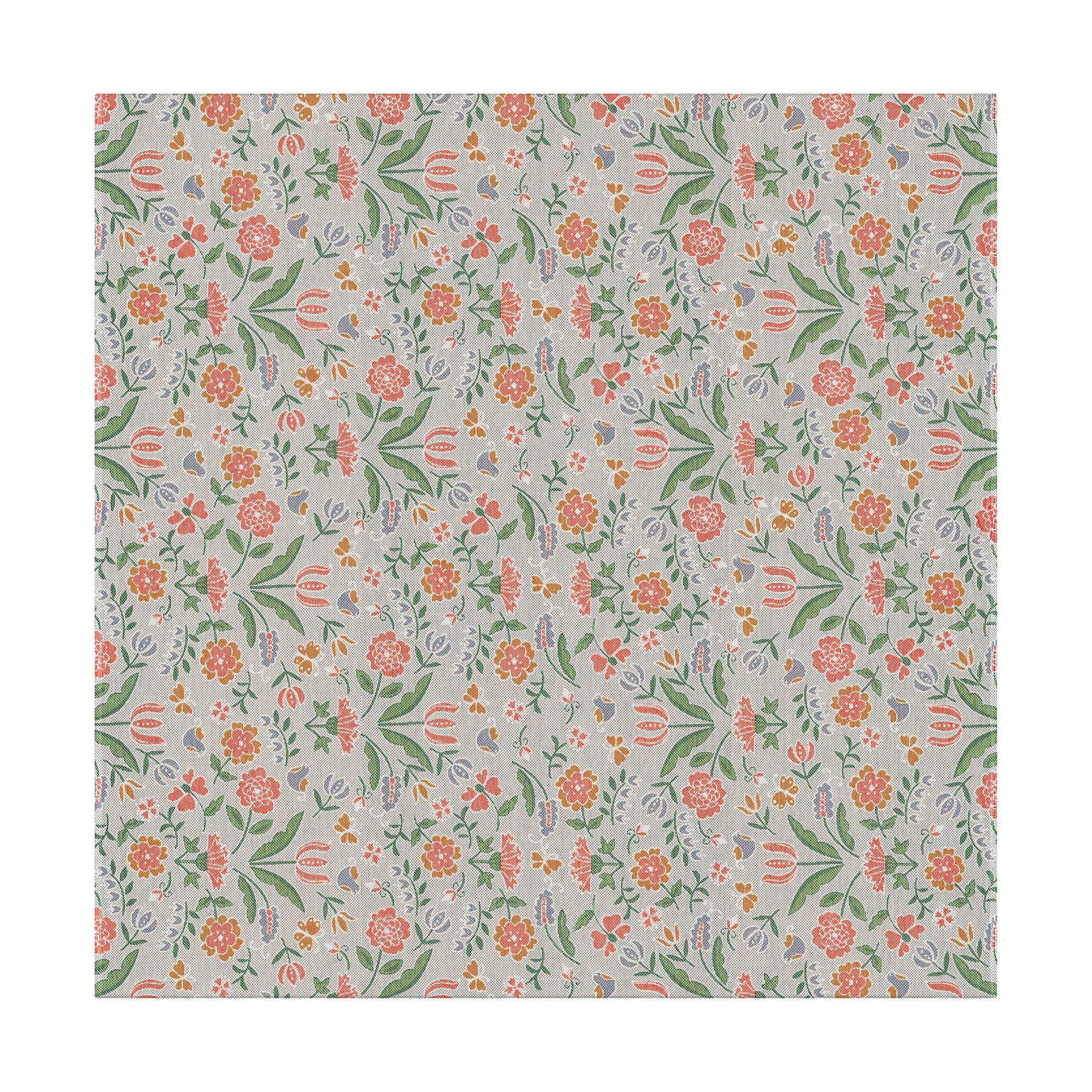 Blomglänta borddug 145x145 cm, Flerfarvet Ekelund Linneväveri