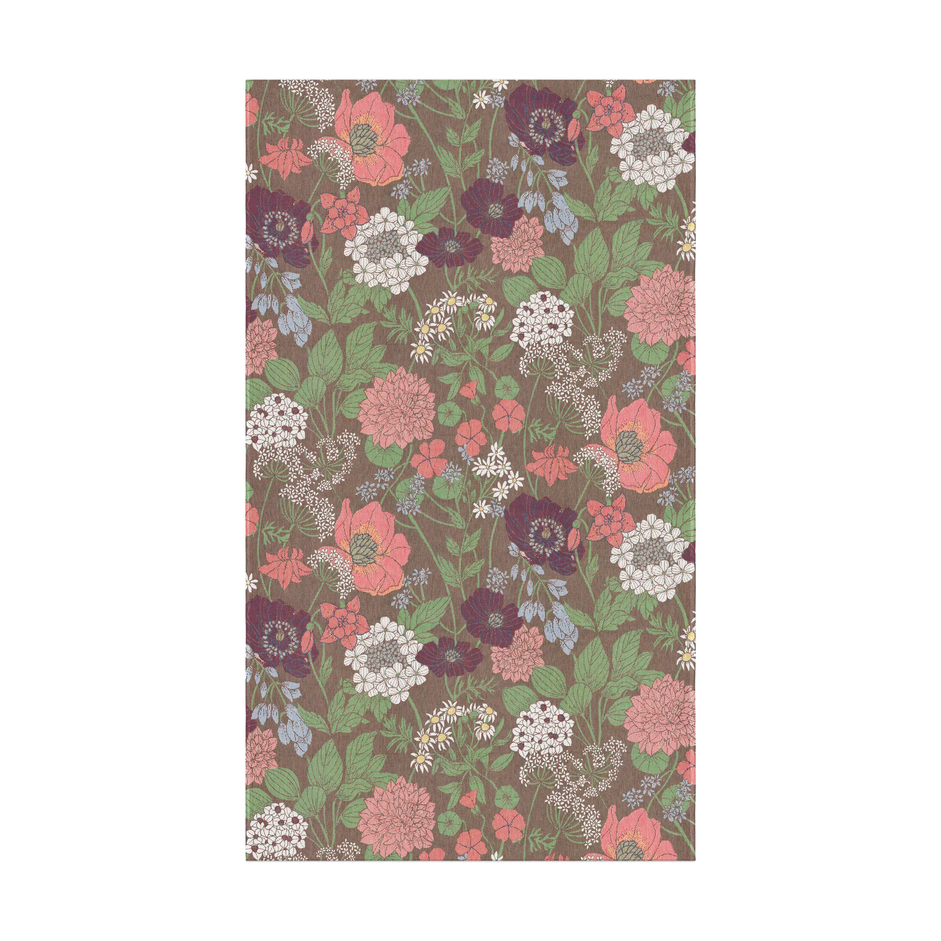 Blomsterfång borddug 145x250 cm, Flerfarvet Ekelund Linneväveri