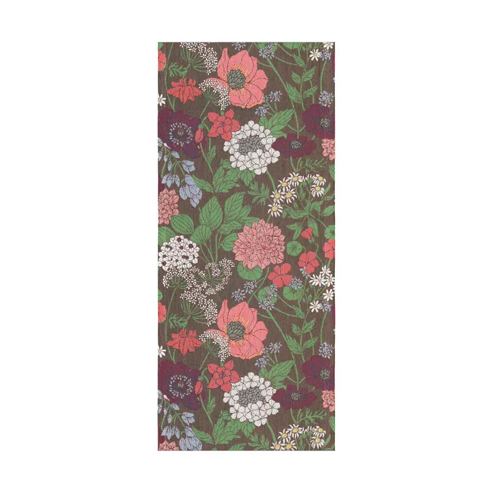 Blomsterfång bordløber 35x80 cm - Flerfarvet - Ekelund Linneväveri