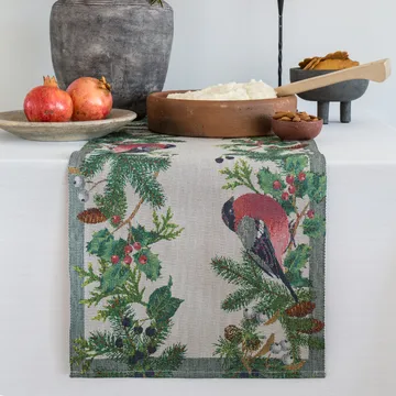 Domherre bordløber 35x120 cm - Multi - Ekelund Linneväveri