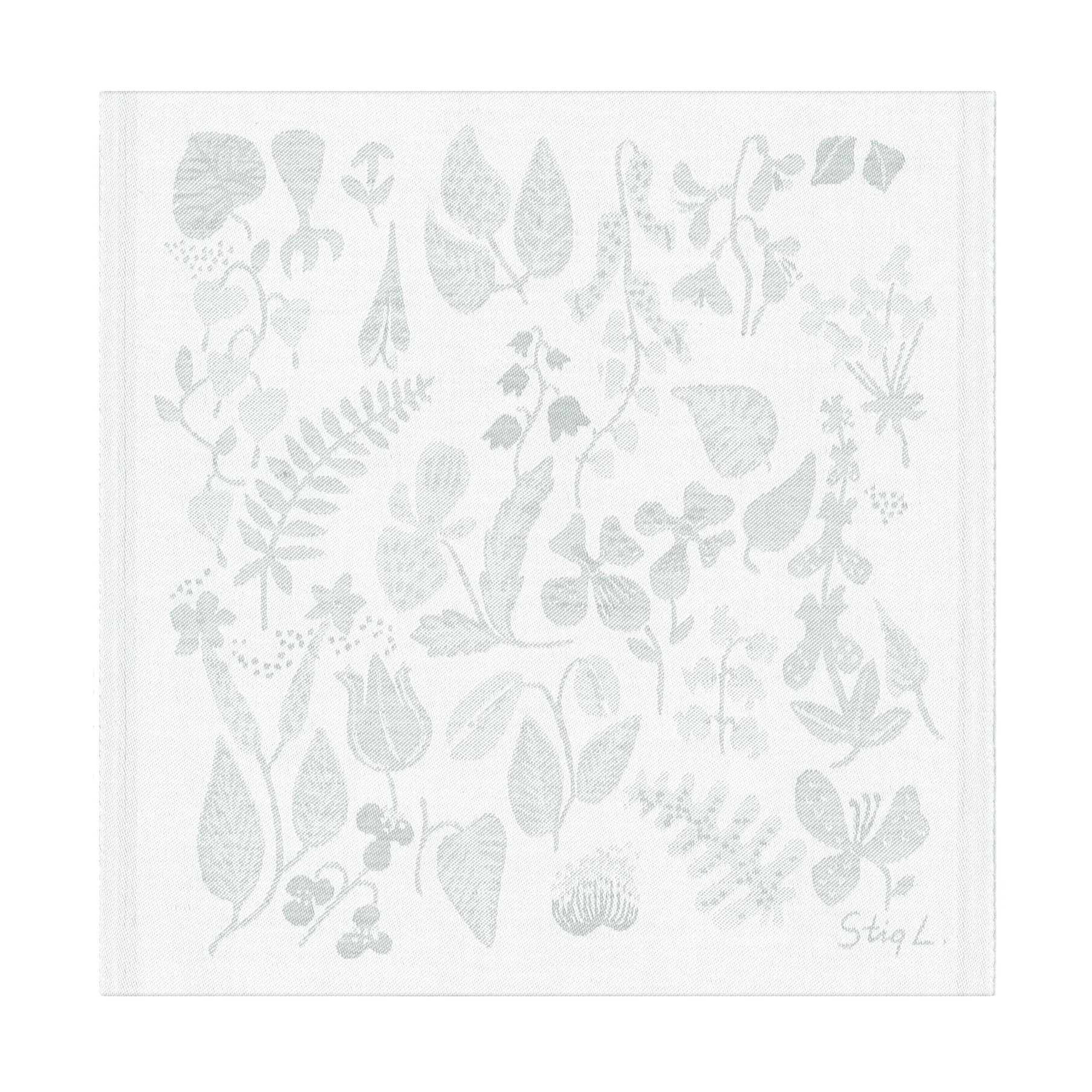 Herbarium serviet 35x35 cm, Grå Ekelund Linneväveri