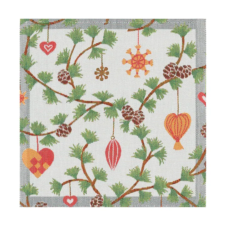 Julefröjd stofserviet 35x35 cm - Flerfarvet - Ekelund Linneväveri