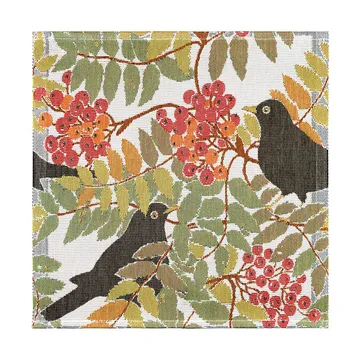 Koltrast stofserviet 35x35 cm - Flerfarvet - Ekelund Linneväveri