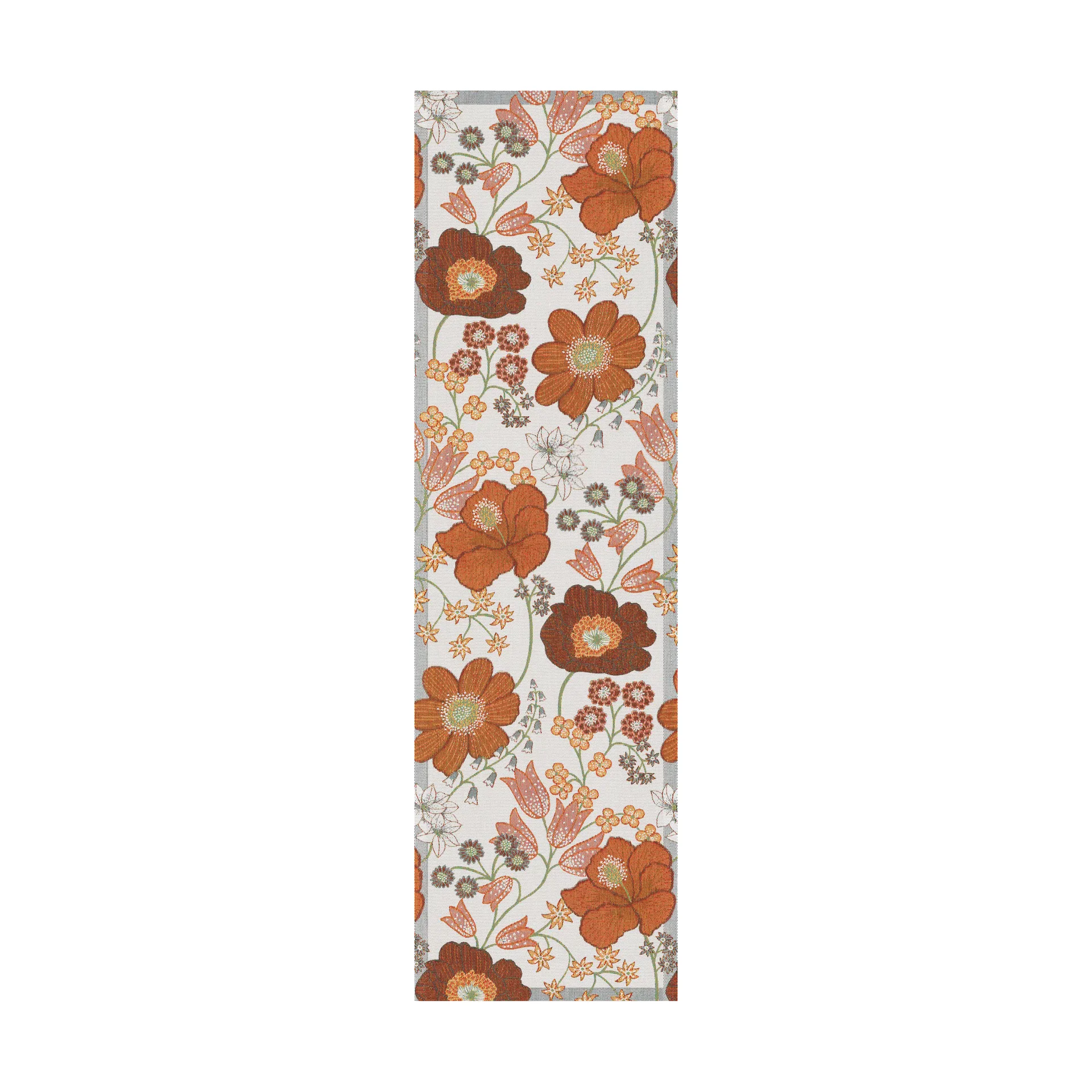 Kvällsblom bordløber 35x120 cm, Flerfarvet Ekelund Linneväveri