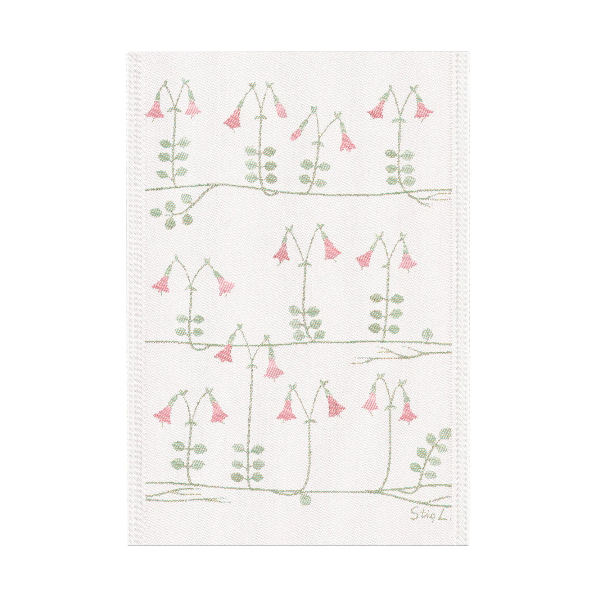 Linnea viskestykke 35x50 cm, Pink Ekelund Linneväveri