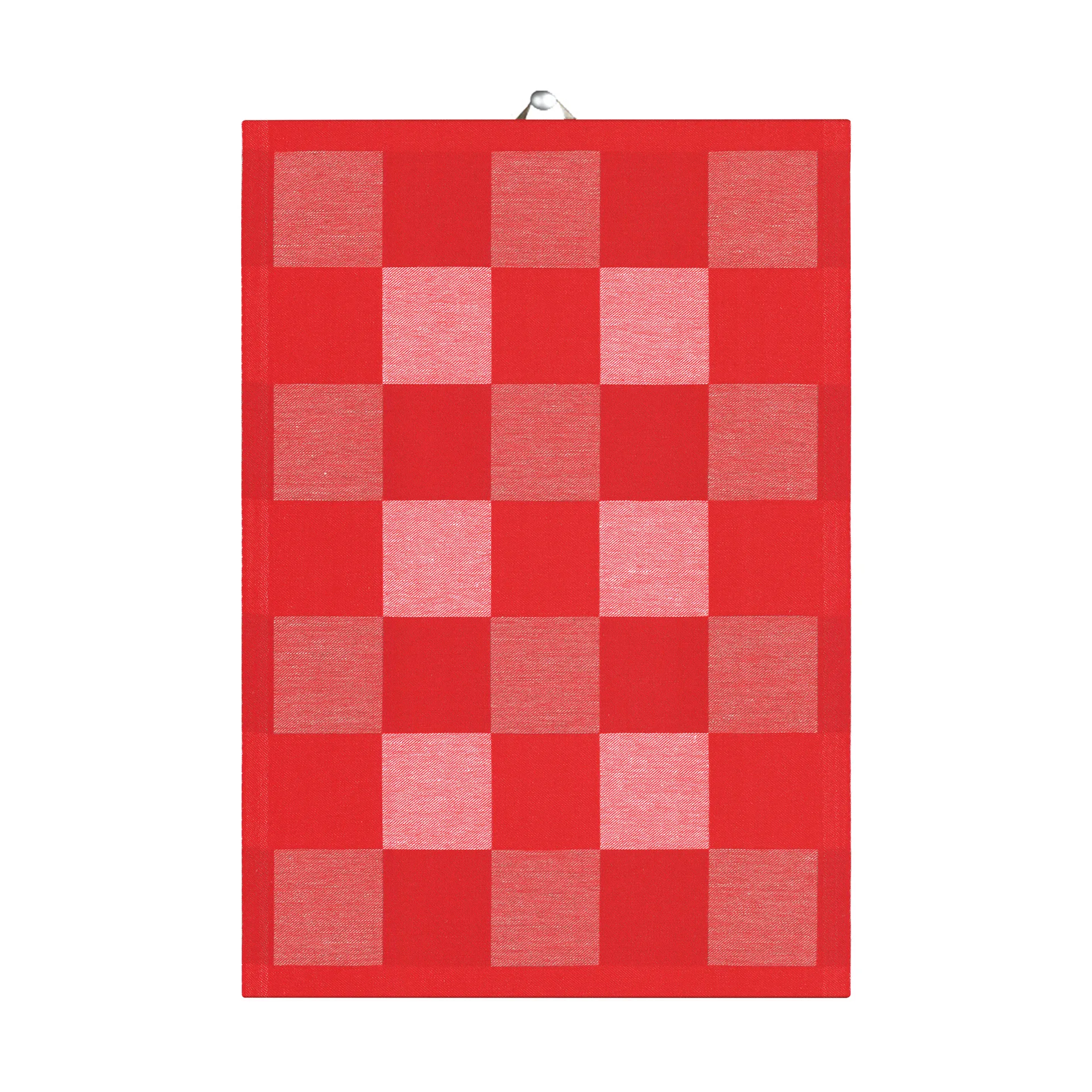 Schack viskestykke rød, 35x50 cm Ekelund Linneväveri