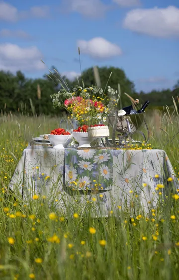 Sommar dækkeserviet 35x48 cm - Flerfarvet - Ekelund Linneväveri