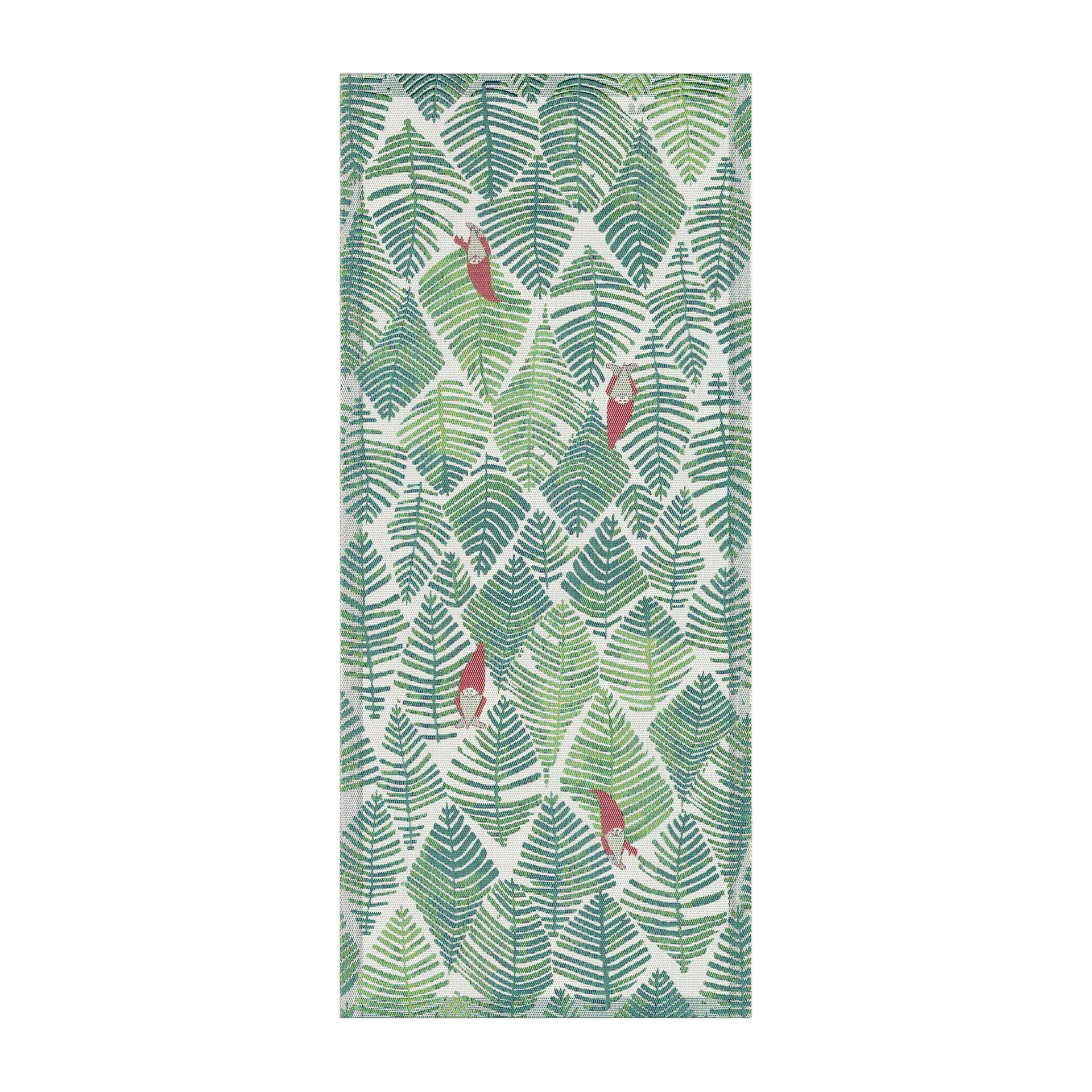 Tipp tapp bordløber 35x80 cm, Grøn Ekelund Linneväveri