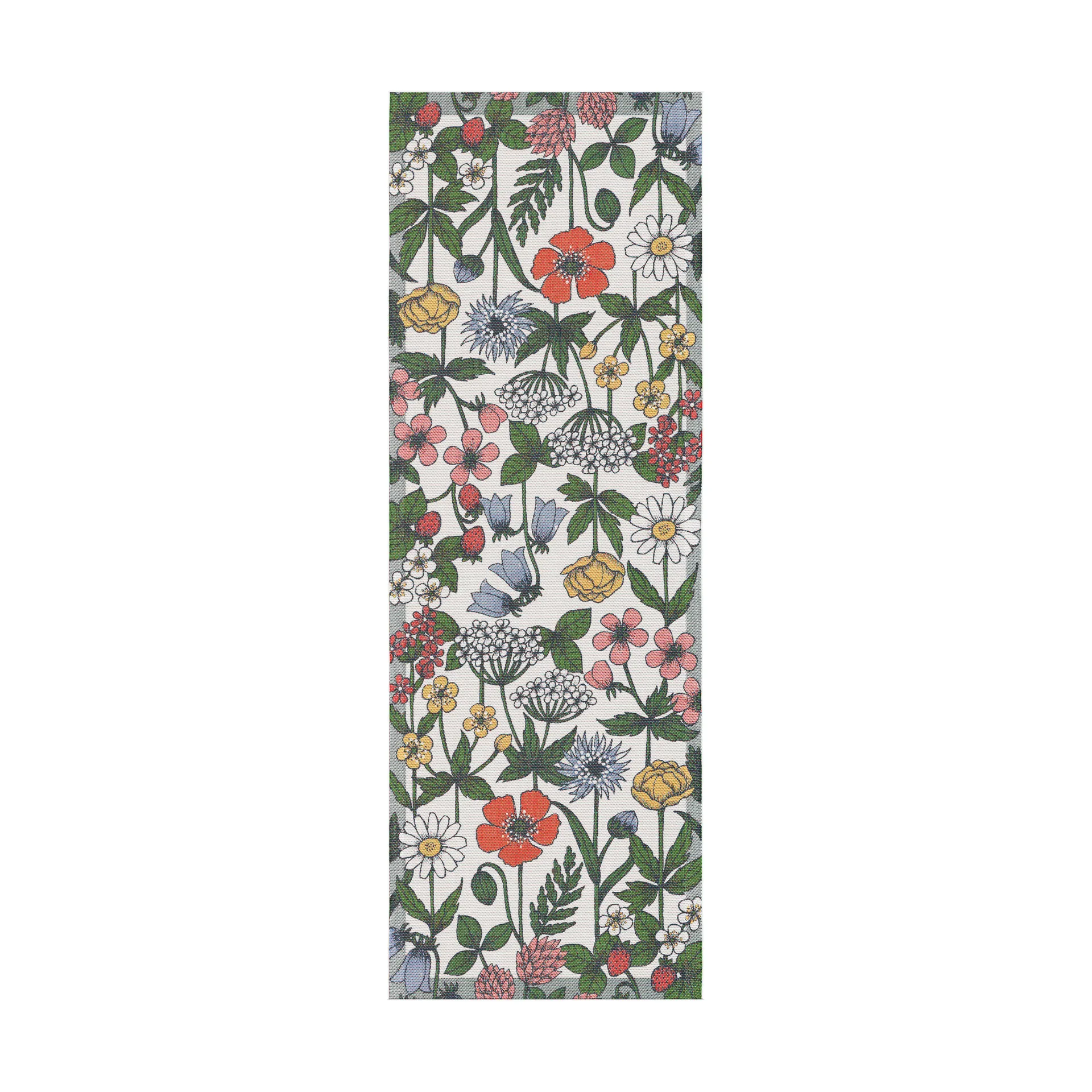 Vildblommor bordløber 35x100 cm, Flerfarvet Ekelund Linneväveri