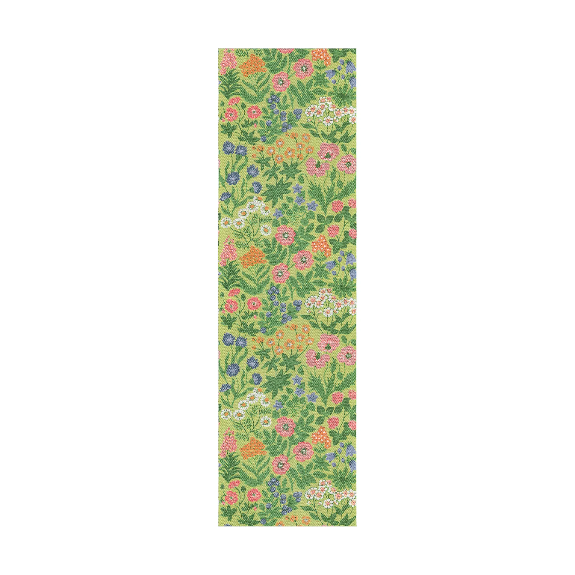 Vildblommor bordløber 35x120 cm, Grøn Ekelund Linneväveri