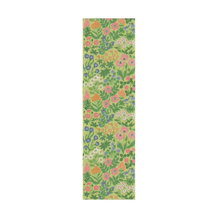 Vildblommor bordløber 35x120 cm - Grøn - Ekelund Linneväveri