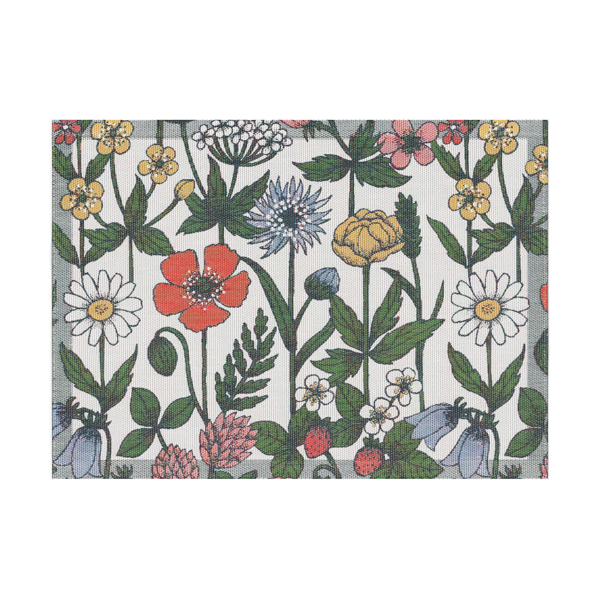 Vildblommor dækkeserviet 35x48 cm, Flerfarvet Ekelund Linneväveri
