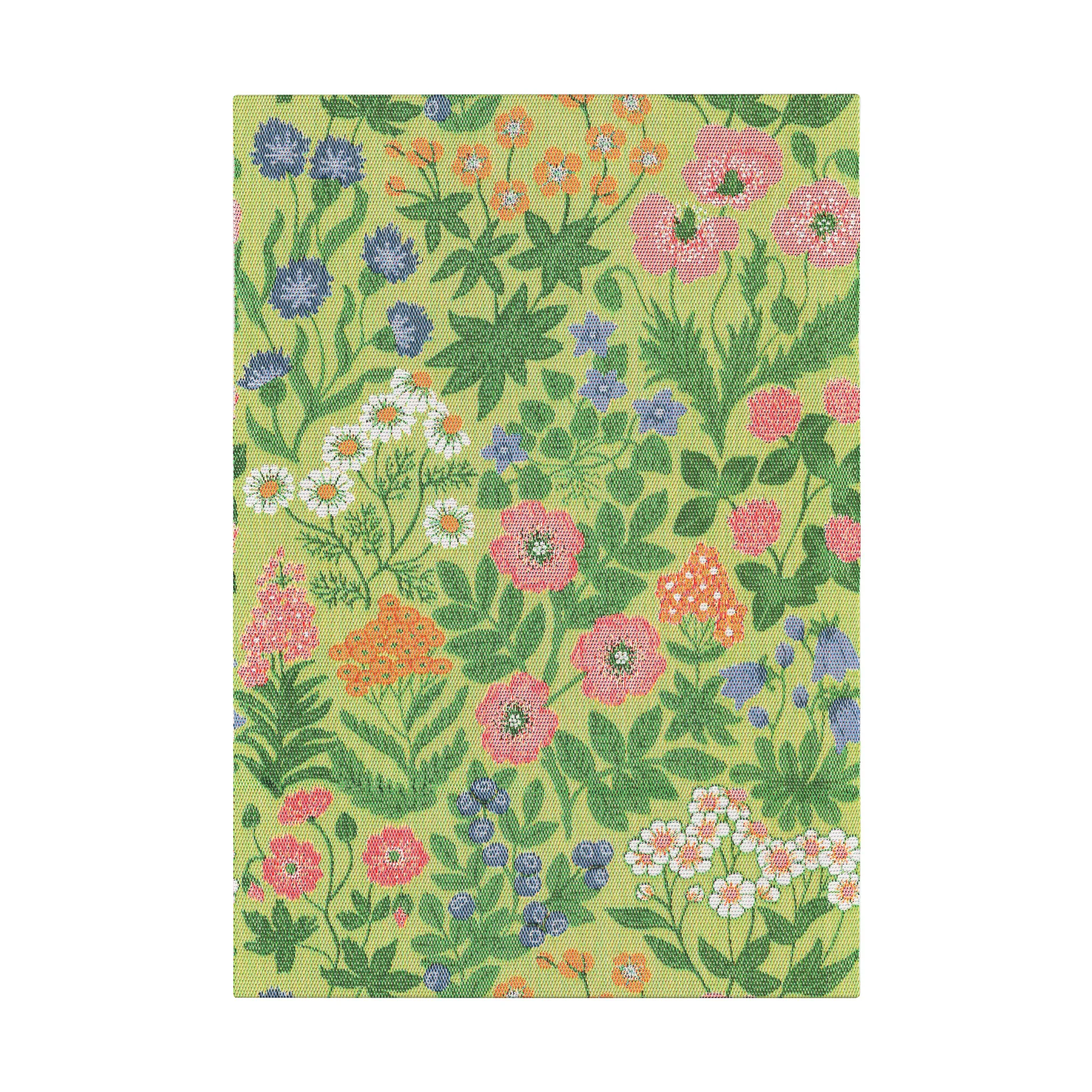 Vildblommor viskestykke 35x50 cm, Grøn Ekelund Linneväveri