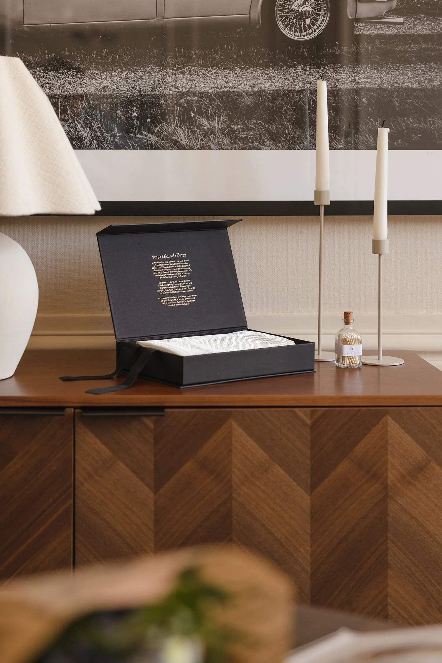 Eldstickan brandtæppe 120x120 cm, Sort Eldstickan