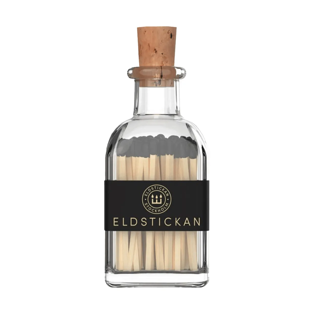 Lille eldstickan tændstikæske med 60 tændstikker, Lille sort Eldstickan