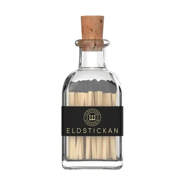 Lille eldstickan tændstikæske med 60 tændstikker - Lille sort - Eldstickan