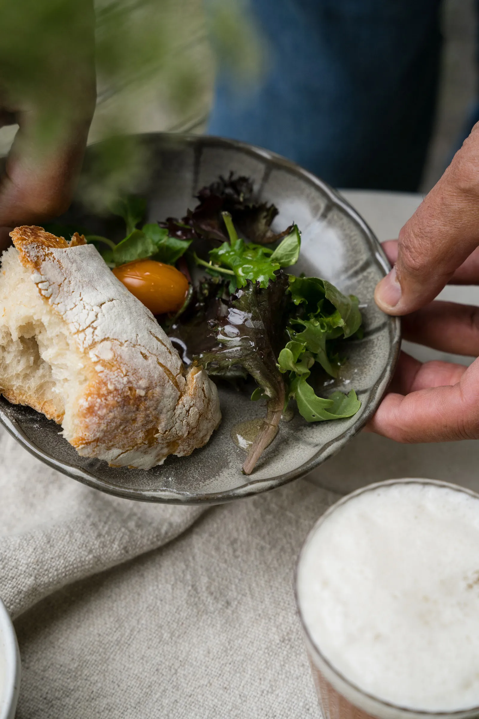 Ernst asiet stentøj, Grå-natur, Ø17x3 cm ERNST