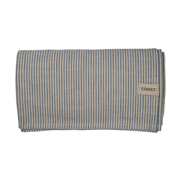 Ernst borddug smalle striber 145x300 cm - Blå-hvid - ERNST