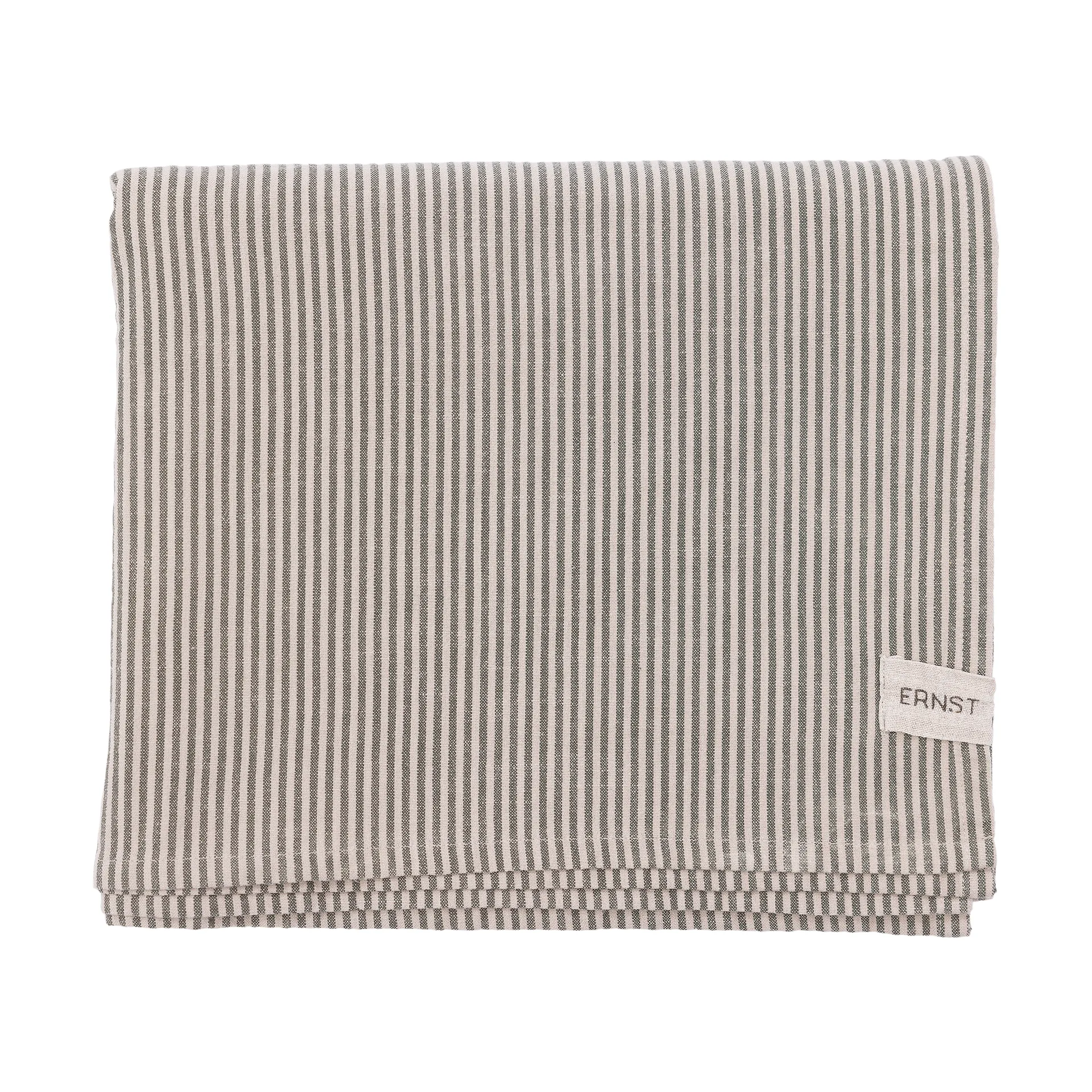 Ernst borddug smalle striber 145x300 cm, Grøn-beige ERNST
