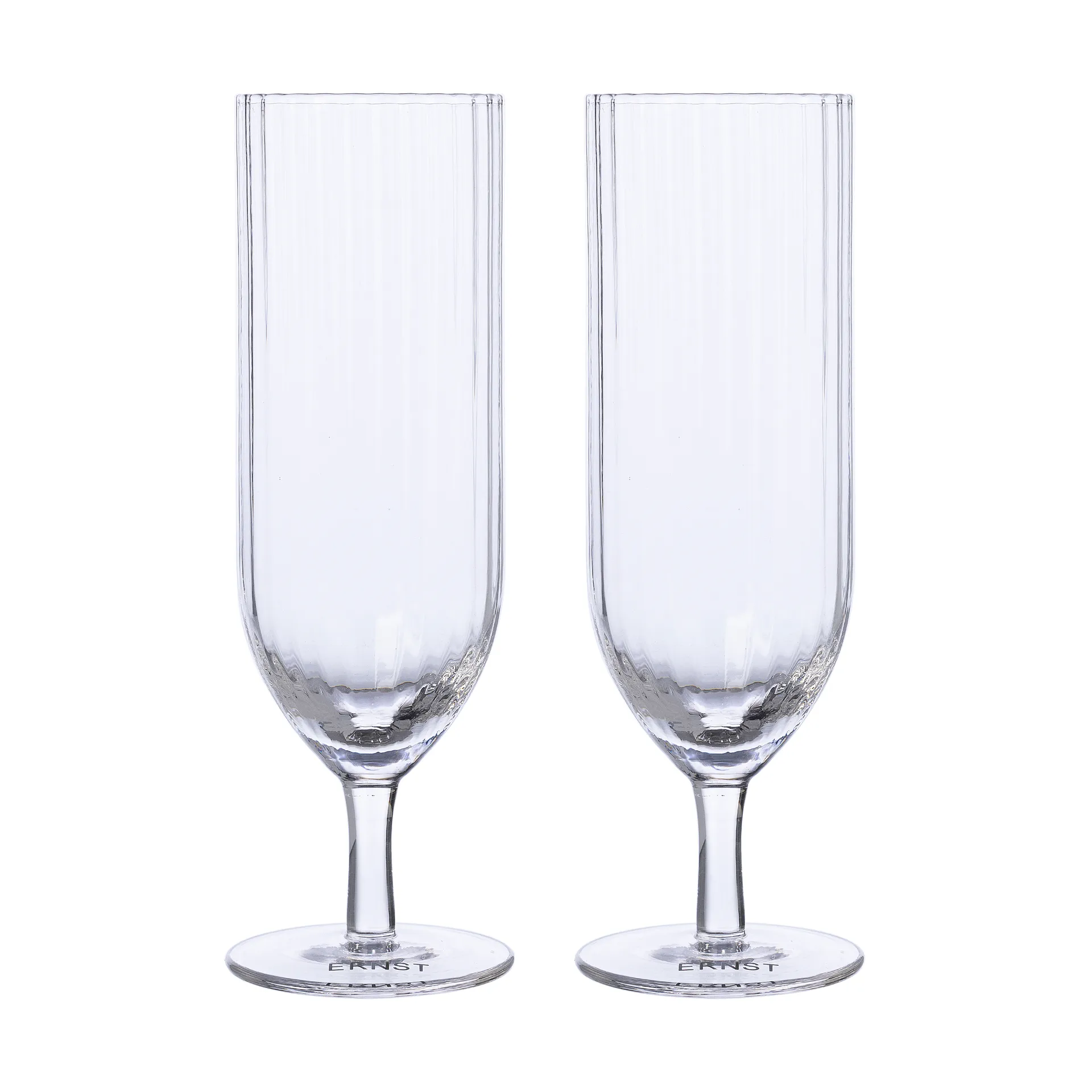 Ernst champagneglas riflet 2-pak, Klar ERNST