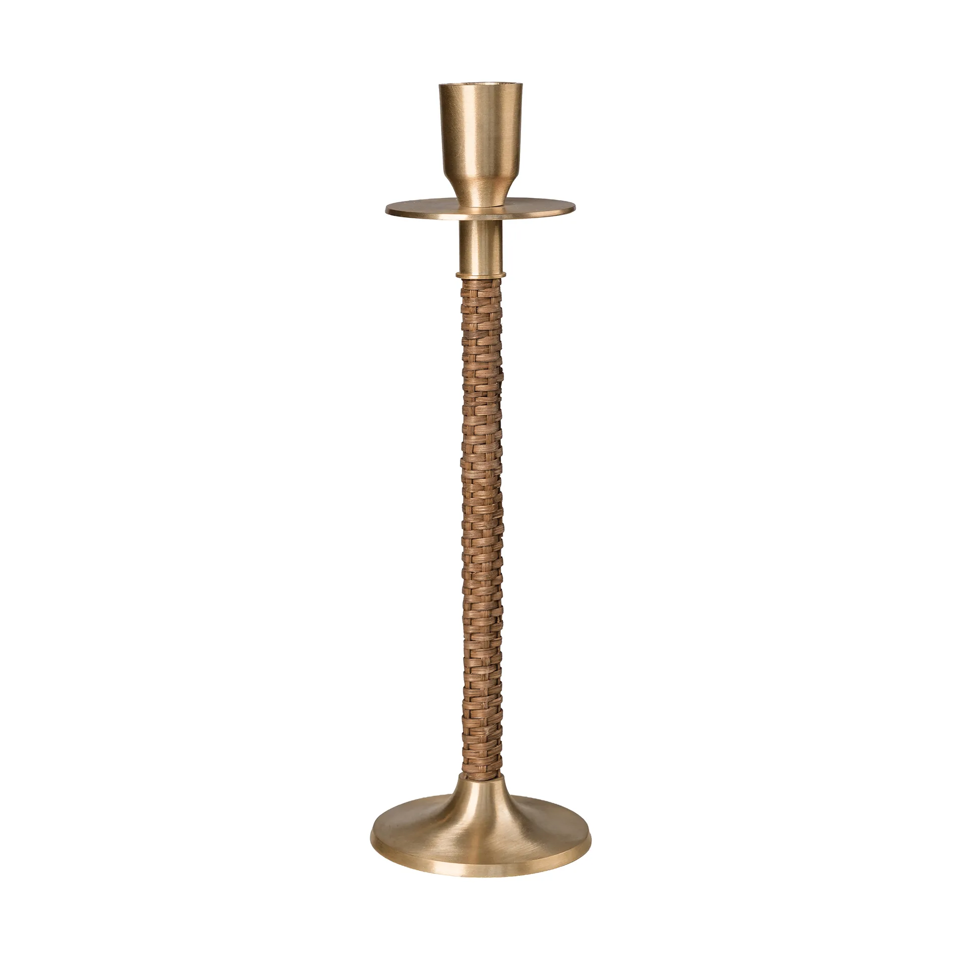 ERNST Ernst flettet lysestage Messing, Ø8x25 cm