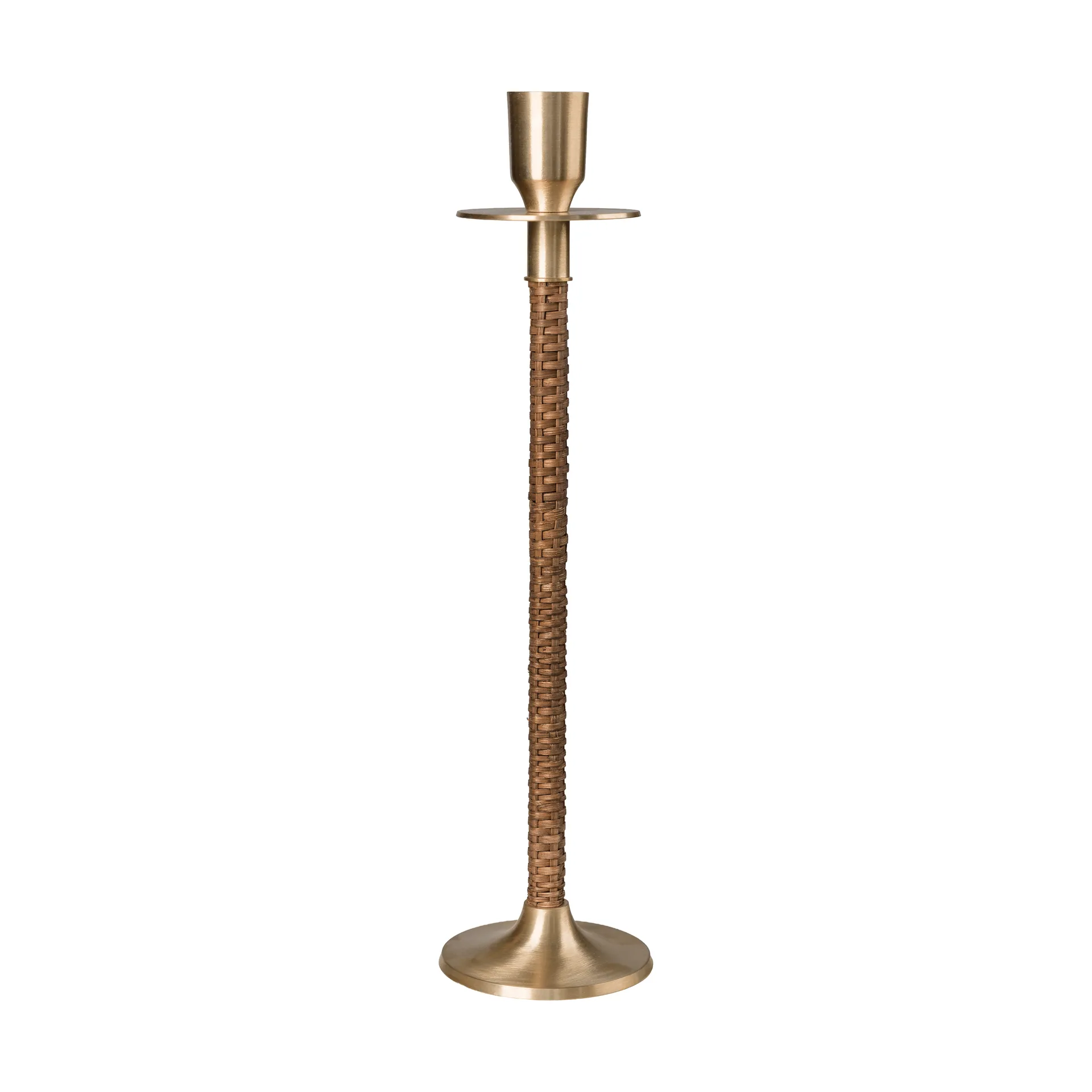 ERNST Ernst flettet lysestage Messing, Ø8x30 cm