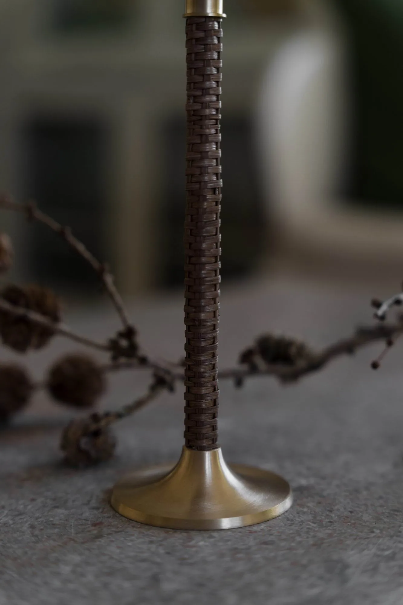 Ernst flettet lysestage, Messing, Ø8x30 cm ERNST