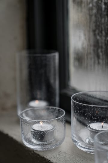 Ernst fyrfadsstage i glas - Ø8x6 cm - ERNST