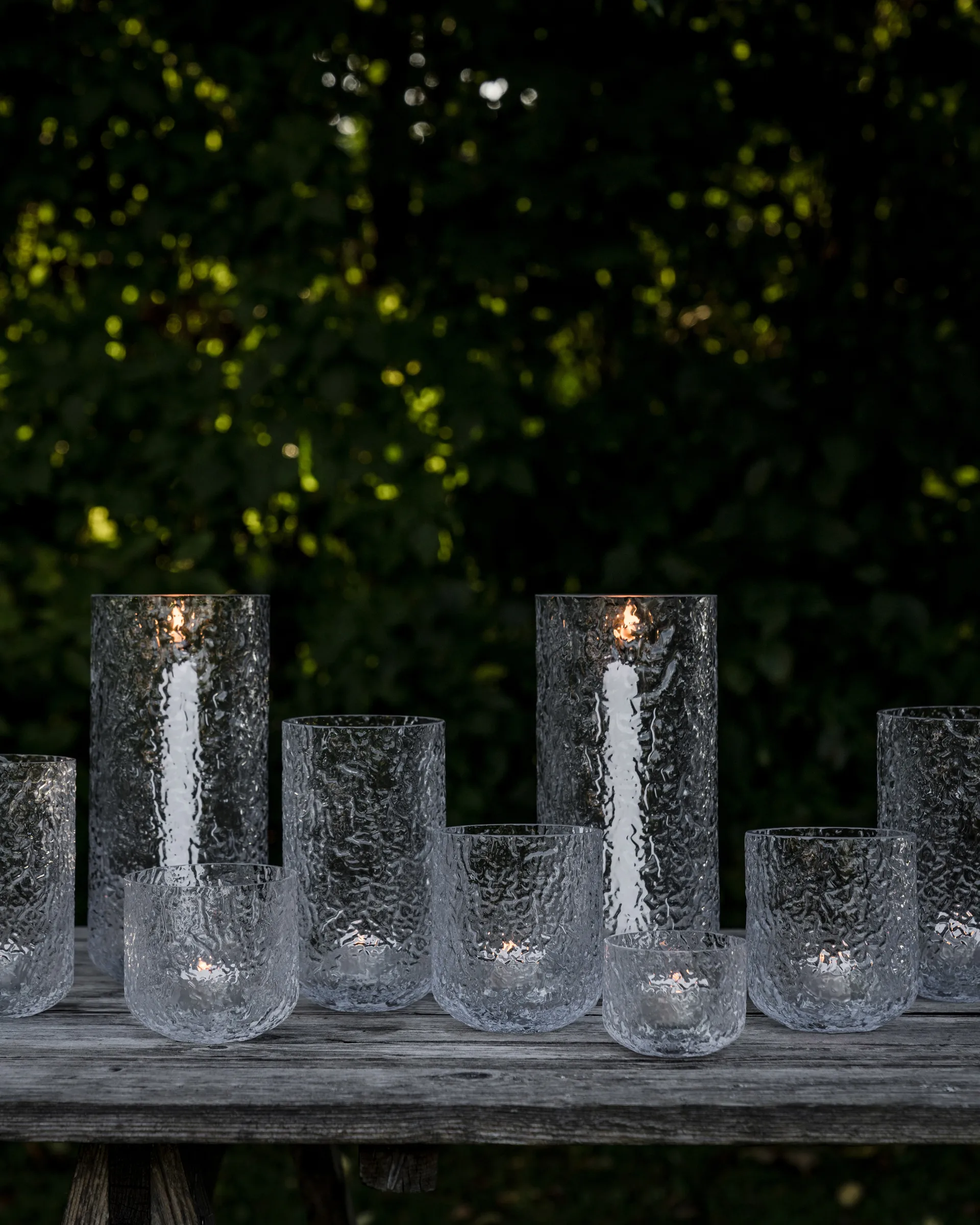 Ernst fyrfadsstage mønstret, Ø9x15 cm ERNST