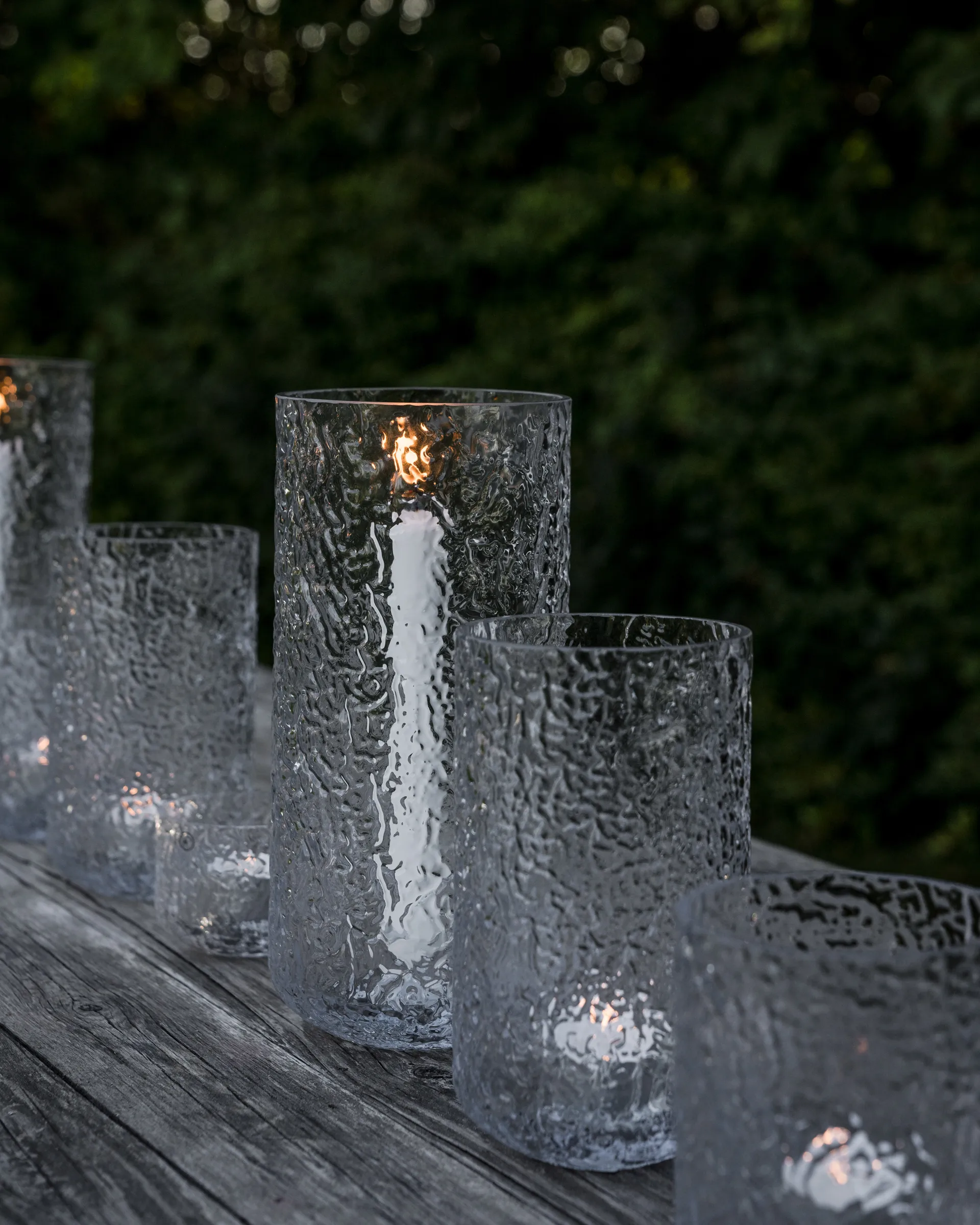 Ernst fyrfadsstage mønstret, Ø9x15 cm ERNST