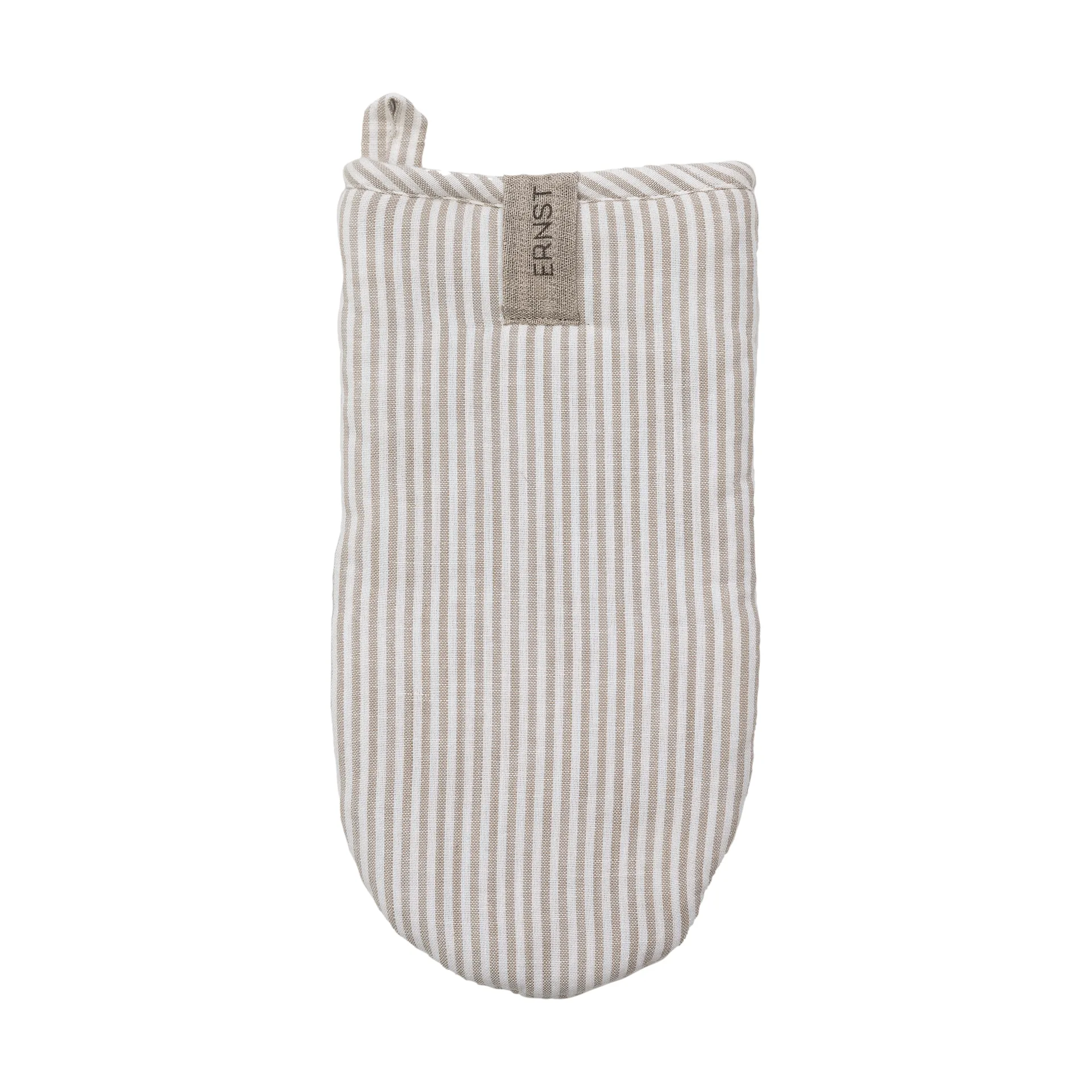 Ernst grydehandske stribet, Beige-hvid stribe ERNST