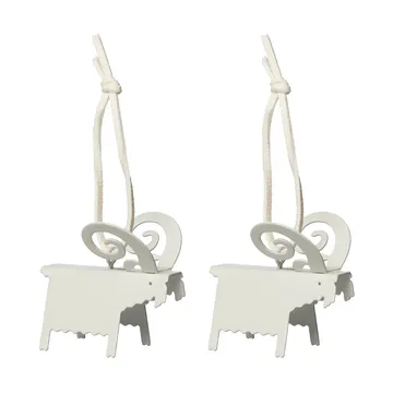 Ernst juleophæng buk 2-pak - Hvid 5 cm - ERNST