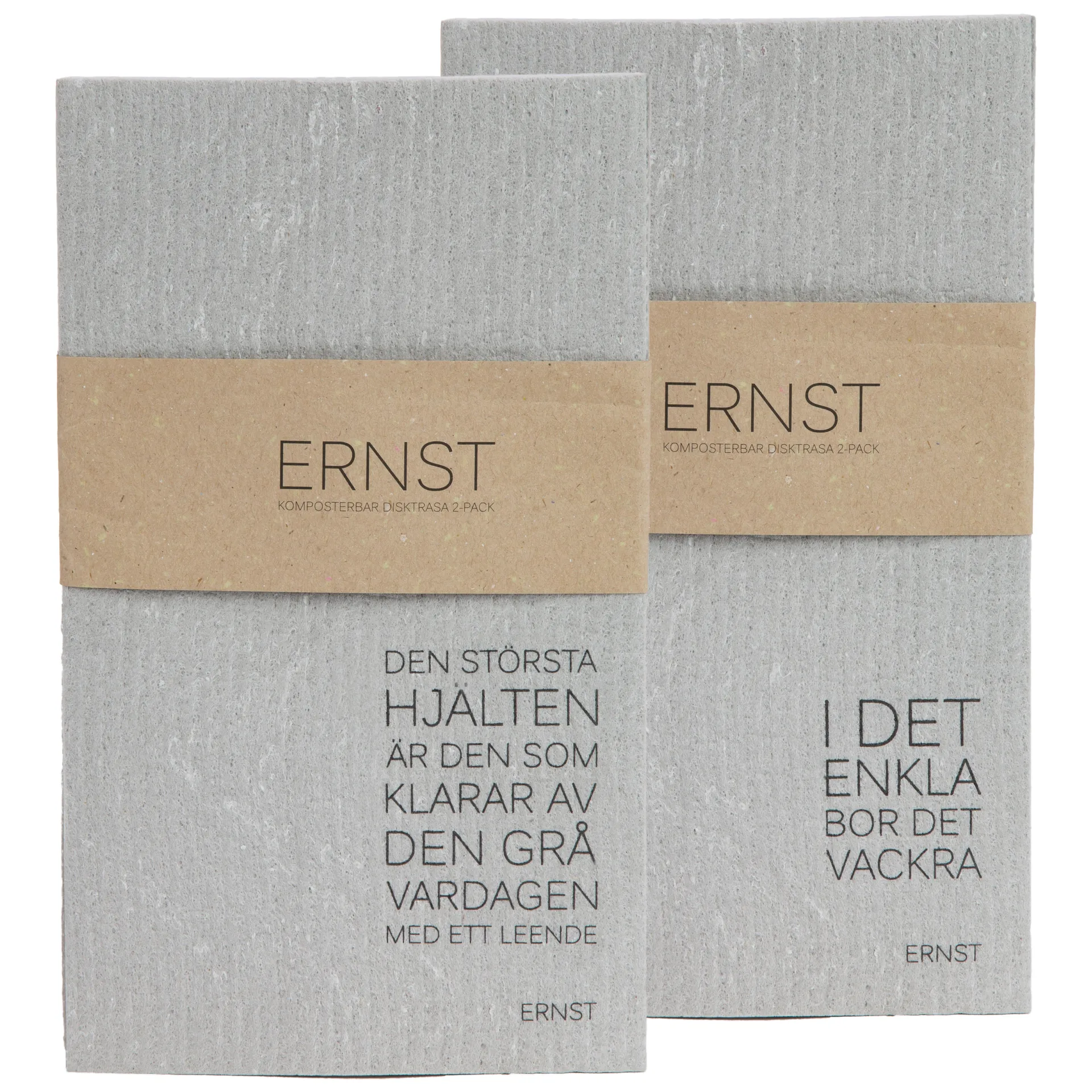 Ernst karklud 2-pak, grå ERNST