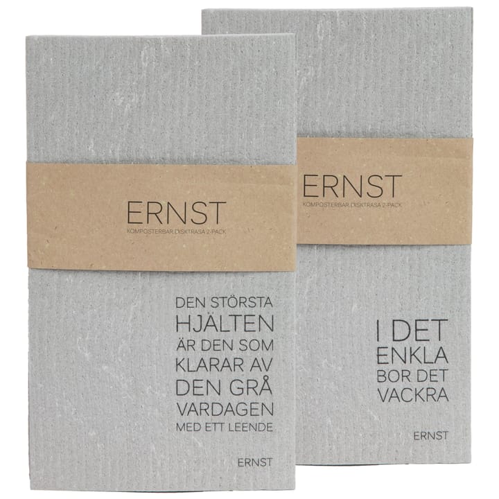 Ernst karklud 2-pak, grå ERNST