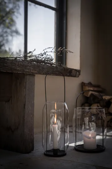 Ernst lanterne til fyrfadslys 22 cm - Sort - ERNST