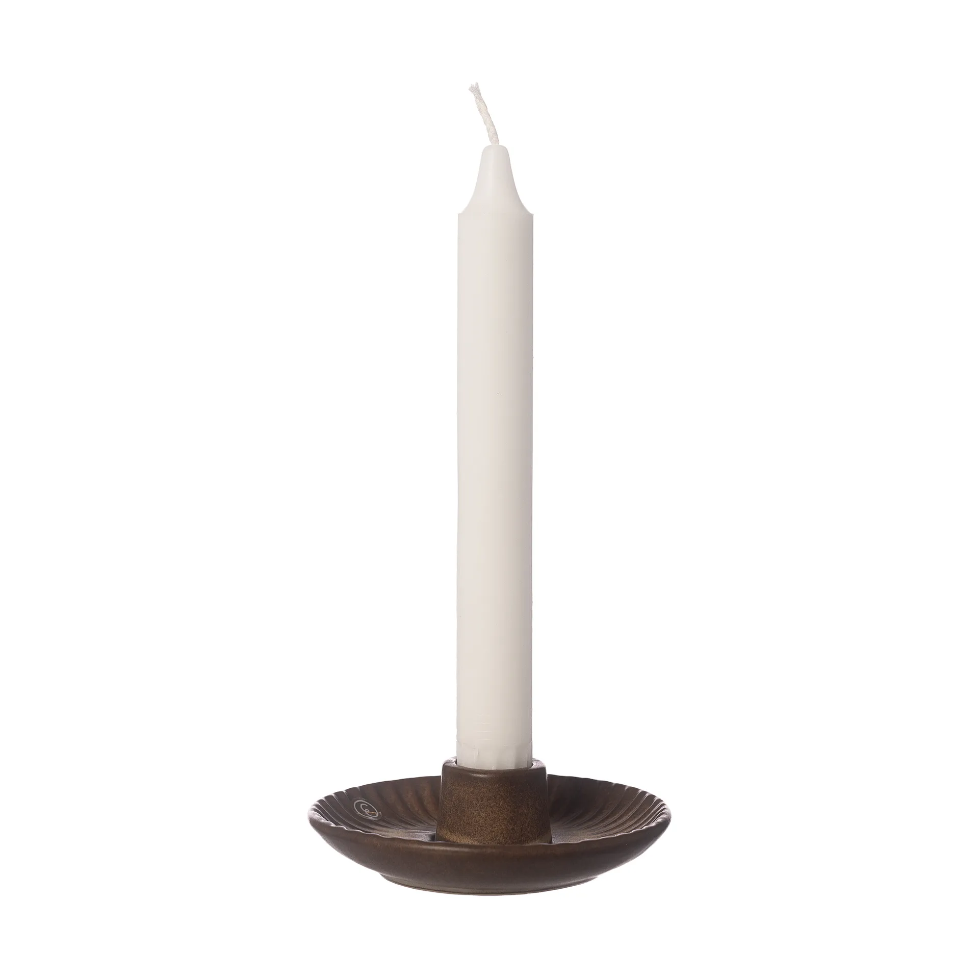 Ernst lysestage Ø10,5x3,5 cm, Brun-beige ERNST