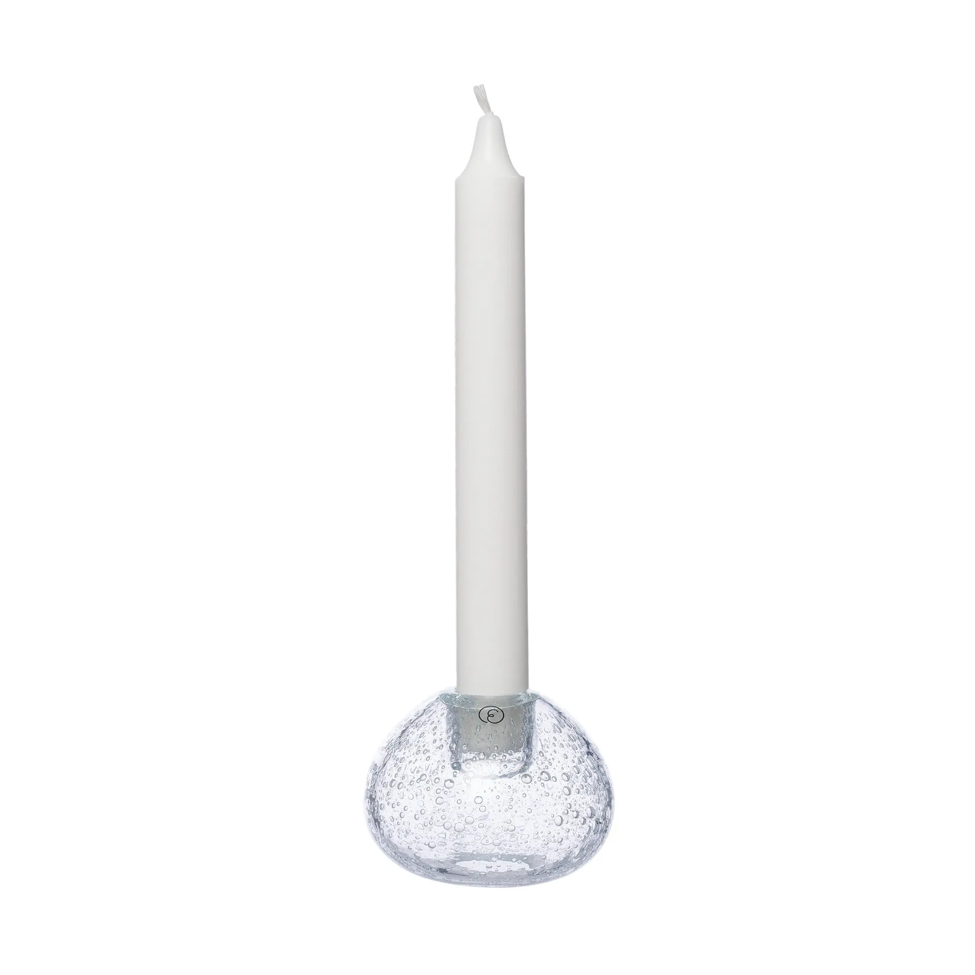 Ernst lysestage glas Ø7,5 cm, Bobler ERNST