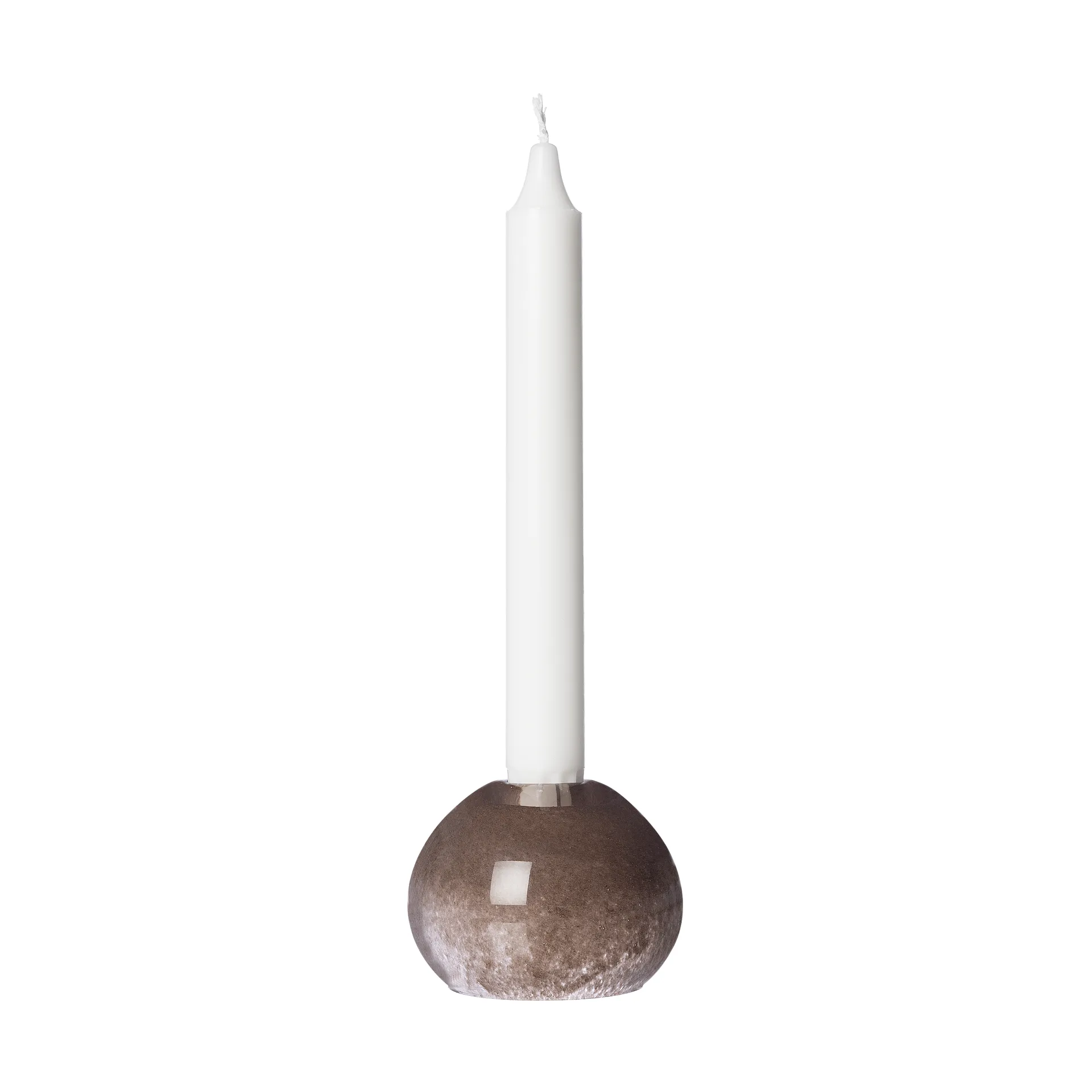 Ernst lysestage glas Ø7,5 cm, Brun ERNST