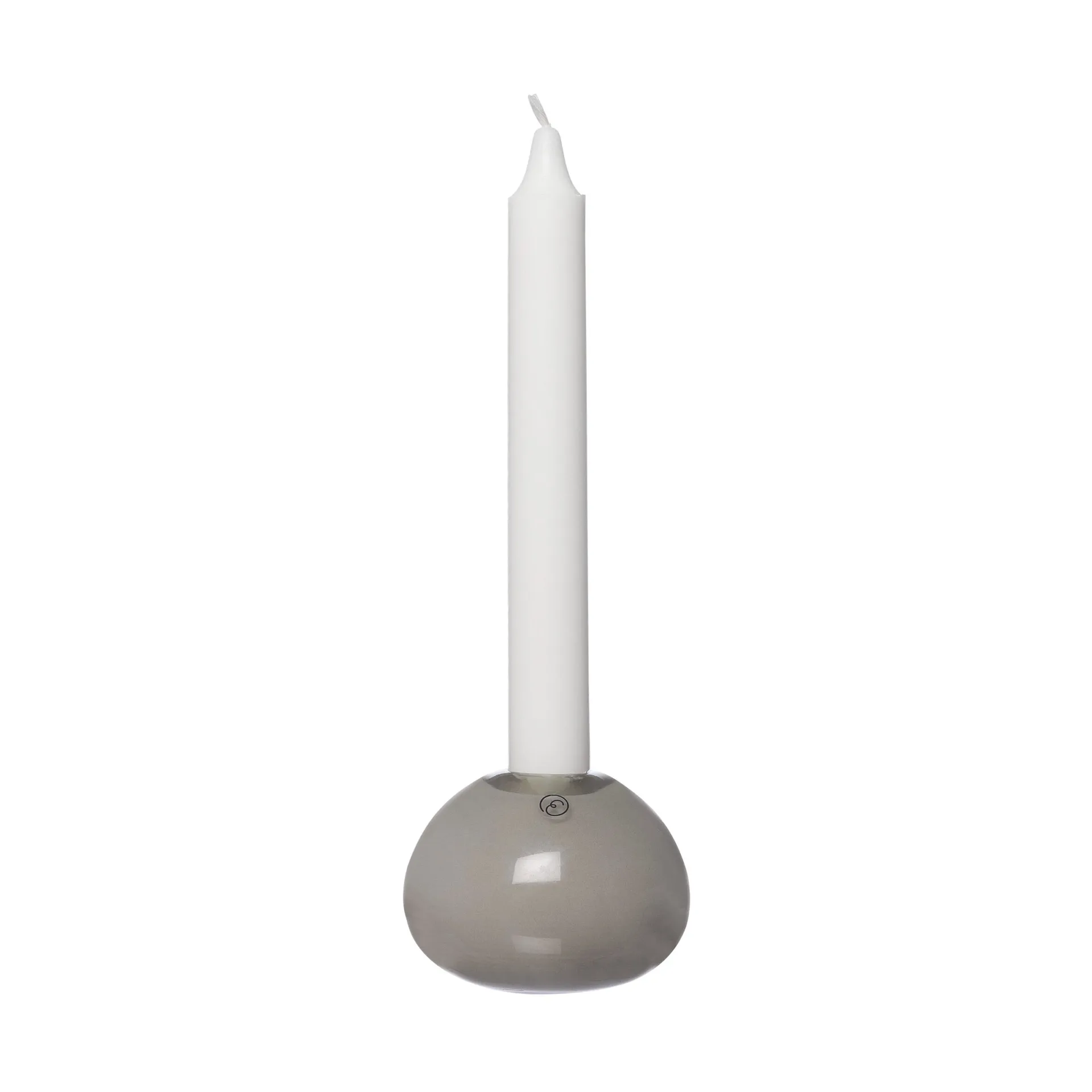 Ernst lysestage glas Ø7,5 cm, Grå ERNST