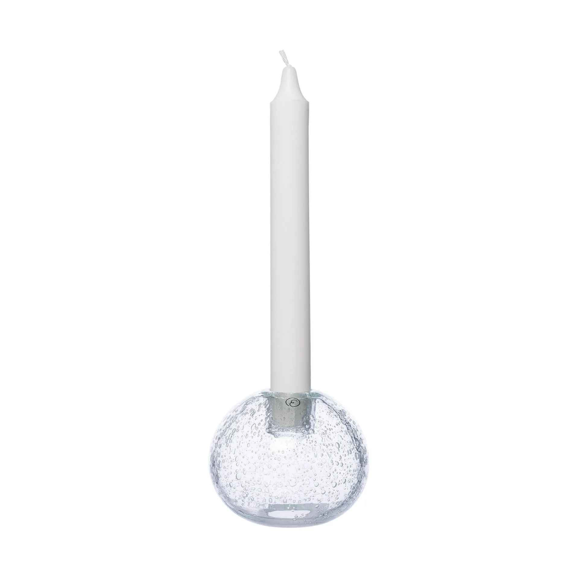 Ernst lysestage glas Ø9 cm, Bobler ERNST