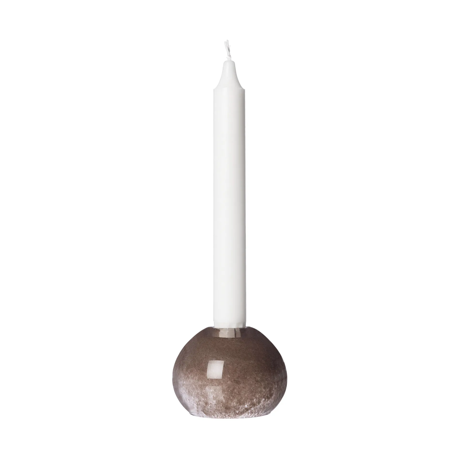 Ernst lysestage glas Ø9 cm, Brun ERNST