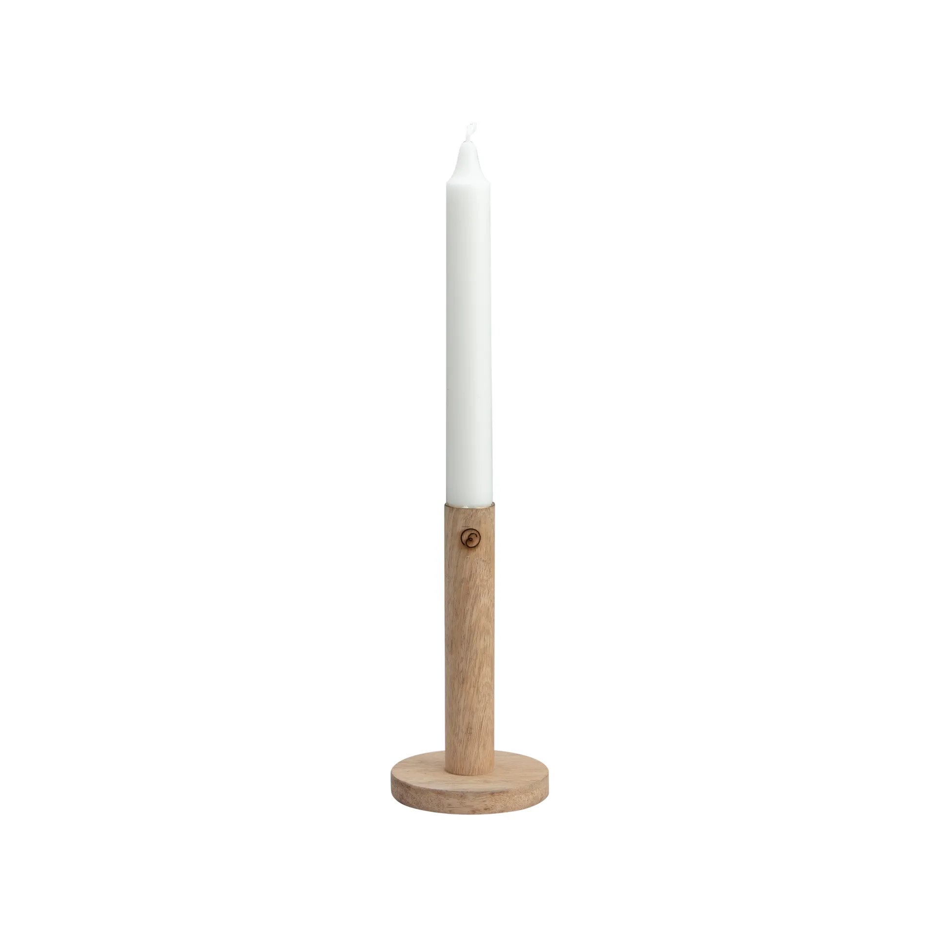 Ernst lysestage i træ 15 cm, Natur ERNST
