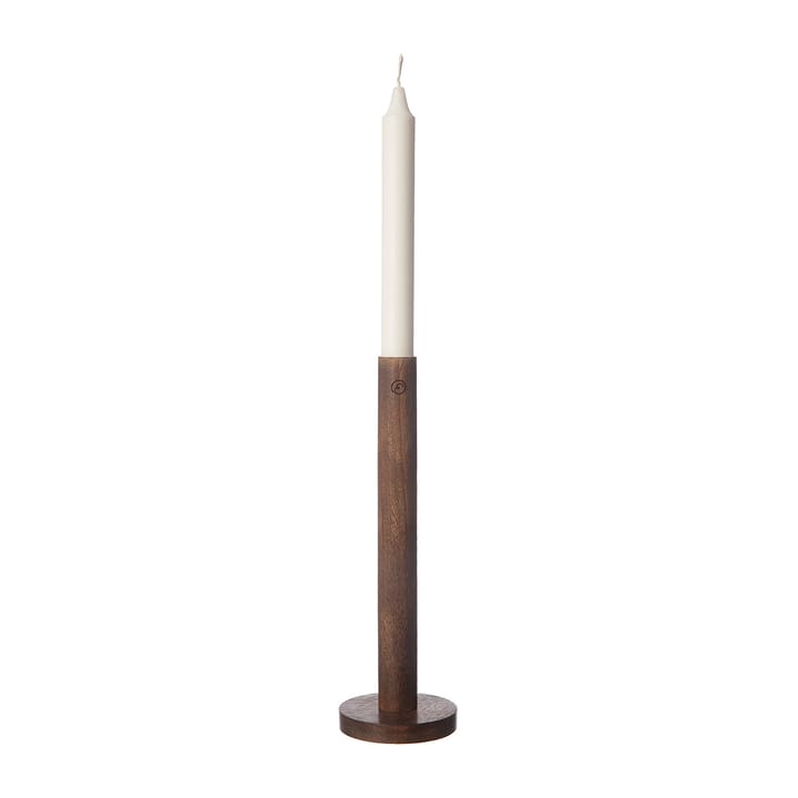 Ernst lysestage i træ 25 cm, Mørkebrun ERNST