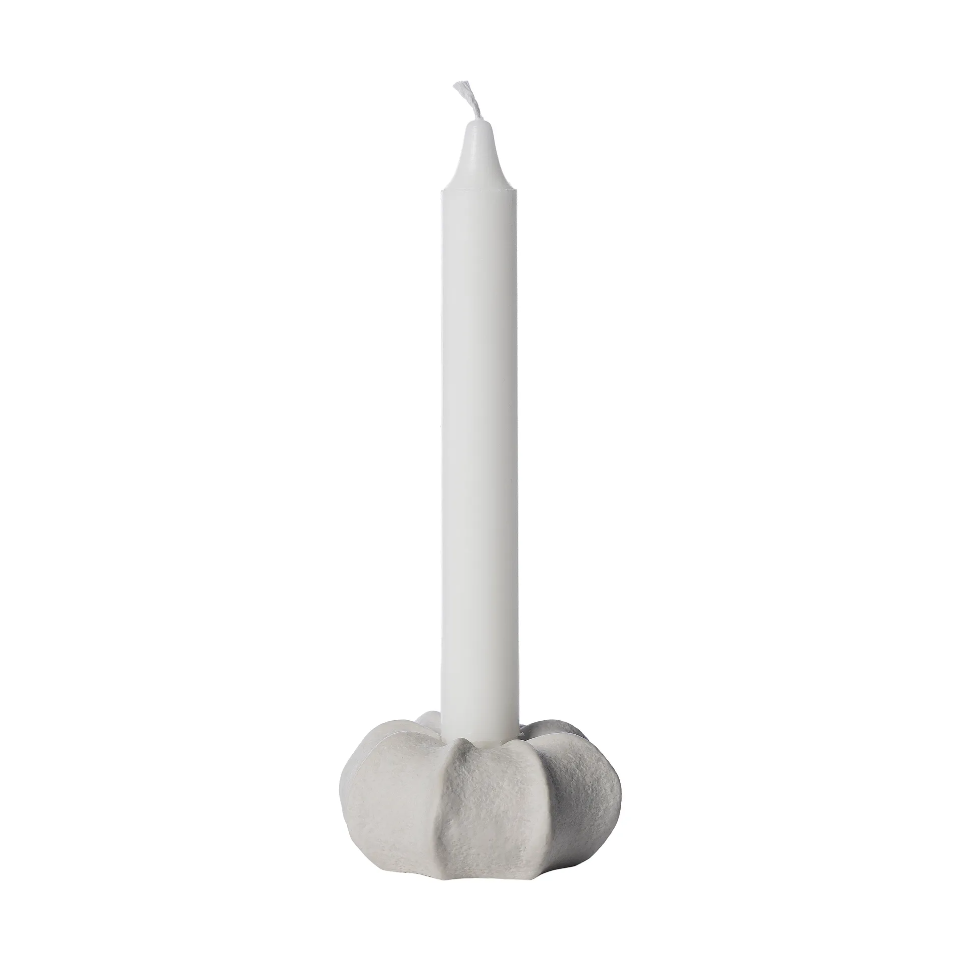 Ernst lysestage stentøj Ø7,5 cm, Naturhvid ERNST