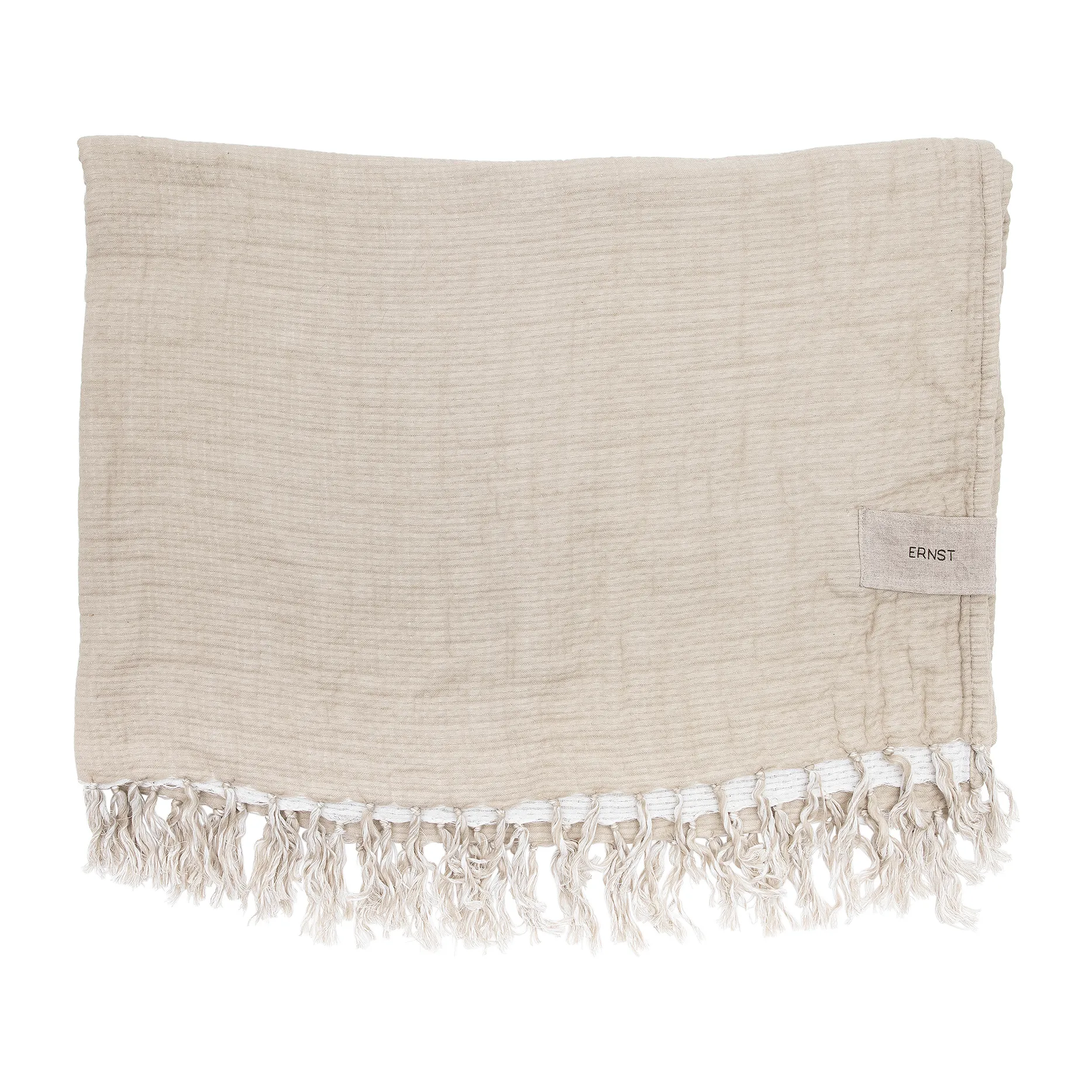 Ernst plaid bomuld 130x170 cm, Beige ERNST