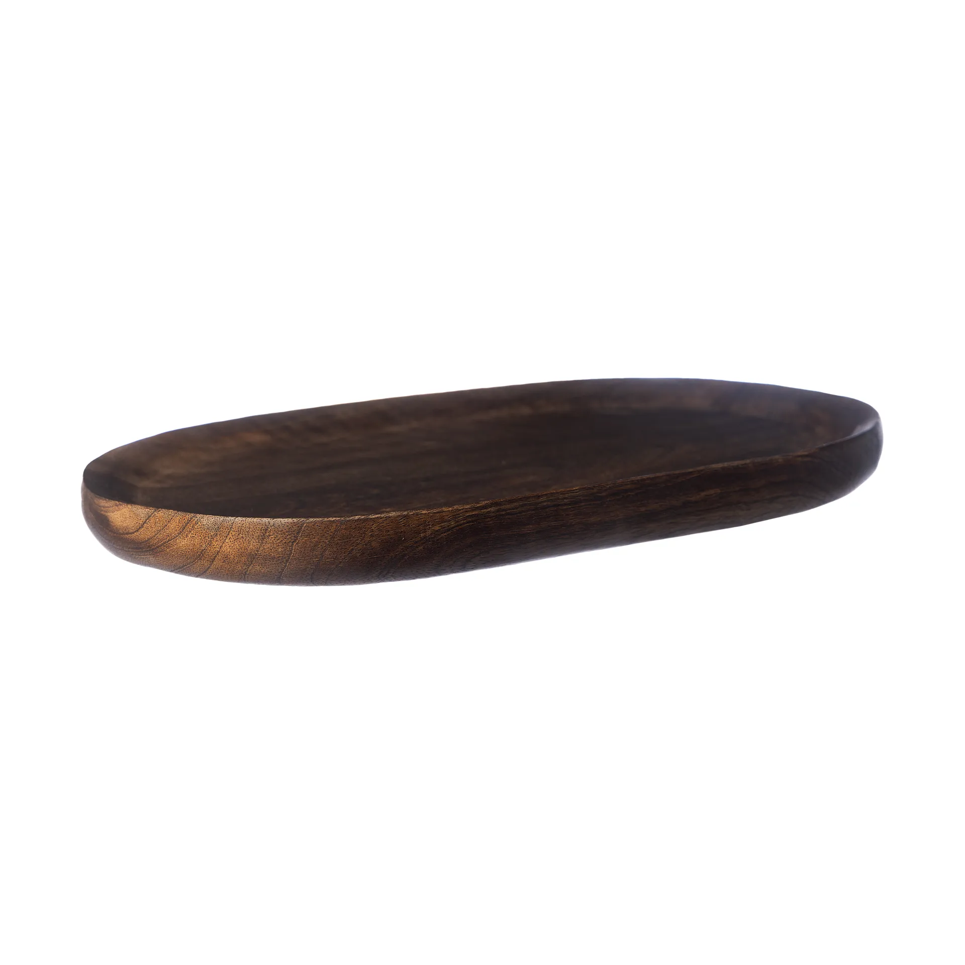 Ernst serveringsbakke oval 17x28 cm, Mørkebrun ERNST